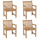 Chaises de jardin avec coussins teck solide - Couleur et nombre de places au choix 