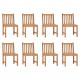 Chaises de jardin bois de teck solide - Nombre de places au choix 8 places