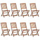 Chaises pliables d'extérieur 8 pcs bois d'acacia solide 