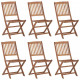 Chaises pliables de jardin avec coussins bois d'acacia - Couleur et nombre de places au choix 