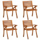 Chaises de jardin avec coussins 4 pcs bois de teck solide - Couleur du coussin au choix 