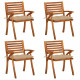 Chaises de jardin avec coussins bois de teck solide - Couleur et nombre de places au choix Beige
