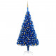  Arbre de Noël artificiel avec LED et boules Bleu 210 cm PVC 
