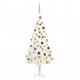  Arbre de Noël artificiel avec LED et boules Blanc 120 cm 