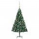  Arbre de Noël artificiel avec LED et boules Vert 120 cm PVC 