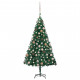  Arbre de Noël artificiel avec LED et boules Vert 150 cm PVC 