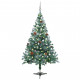  Arbre de Noël artificiel givré LED boules pommes de pin 150 cm 