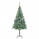  Arbre de Noël artificiel LED et boules et pommes de pin 180 cm 