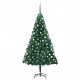  Arbre de Noël artificiel avec LED et boules Vert 150 cm PVC 