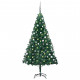  Arbre de Noël artificiel avec LED et boules Vert 180 cm PVC 