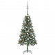  Arbre de Noël artificiel LED et boules et pommes de pin 150 cm 