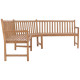 Banc d'angle de jardin 185x185x90 cm bois de teck solide 