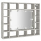 Armoire de miroir avec led 91 x 15 x 76,5 cm gris helloshop26 02_0006543 