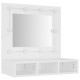 Armoire à miroir avec led blanc 60 x 31,5 x 62 cm blanc helloshop26 02_0006654 