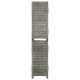 Cloison de séparation 5 panneaux gris 179x166 cm bois solide 