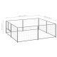 Chenil extérieur cage enclos parc animaux chien argenté 4 m² acier  02_0000276 