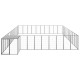 Chenil extérieur cage enclos parc animaux chien 37,51 m² acier noir  02_0000529 