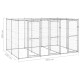 Chenil extérieur cage enclos parc animaux chien extérieur acier galvanisé avec toit 7,26 m²  