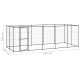 Chenil extérieur cage enclos parc animaux chien extérieur acier avec toit 12,1 m²  