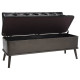 Banc de rangement avec dossier 110 cm noir similicuir 