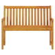 Banc de jardin meuble de patio d'extérieur terrasse 110 x 55,5 x 90 cm bois d'acacia solide  