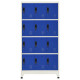  Armoire à casiers Gris et bleu 90x45x180 cm Acier 