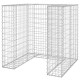 Mur en gabion pour poubelle acier galvanisé 110x100x110 cm 