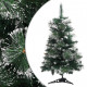 Sapin de noël artificiel avec support vert et blanc 60 cm pvc 