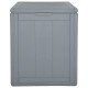 Boîte de rangement de jardin 90 l gris pp rotin 