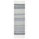 Tapis gris et blanc 80x300 cm coton 