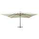 Parasol en porte-à-faux avec mât en bois 400 x 300 cm - Couleur au choix Sable-blanc