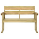 Banc de jardin meuble de patio d'extérieur terrasse 121 cm bois de pin imprégné helloshop26 02_0011213 