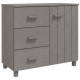 Buffet hamar gris clair 90x40x80 cm bois massif de pin 