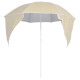 Parasol de plage avec parois latérales 215 cm - Couleur au choix Sable