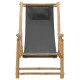 Chaise de terrasse bambou et toile - Couleur au choix Gris-foncé