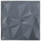 Panneaux muraux 3d 24 pcs 50x50 cm gris diamant 6 m² 