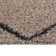 Tapis shaggy à poils longs beige et anthracite 160x230 cm 