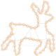Figure de renne de noël avec 72 led blanc chaud 