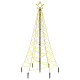  Sapin de Noël avec piquet Blanc chaud 200 LED 180 cm 