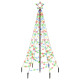  Sapin de Noël avec piquet Coloré 200 LED 180 cm 