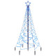 Sapin de Noël avec piquet Bleu 200 LED 180 cm 