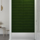 Panneaux muraux 12 pcs 60x15 cm velours 1,08 m² - Couleur au choix Vert-foncé