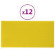 Panneaux muraux 12 pcs jaune clair 60x30 cm tissu 2,16 m² 
