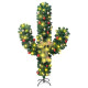 Cactus de noël avec support et led vert pvc - Longueur au choix 