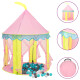 Tente de jeu pour enfants avec 250 balles rose 100x100x127 cm 