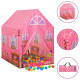 Tente de jeu pour enfants avec 250 balles rose 69x94x104 cm 