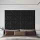 Panneaux muraux 12 pcs 30x30 cm similicuir 0,54 m² - Couleur au choix Noir