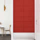 Panneaux muraux 12 pcs 60x30 cm similicuir 2,16 m² - Couleur au choix Rouge-bordeaux