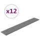 Panneaux muraux 12 pcs gris 90x15 cm similicuir 1,62 m² 