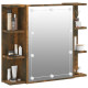 Armoire à miroir avec led 70 x 16,5 x 60 cm marron helloshop26 02_0006661 